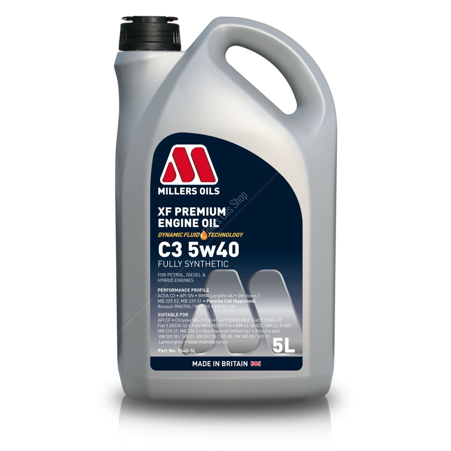 MILLERS OILS XF Premium C3 5w40 - 5L