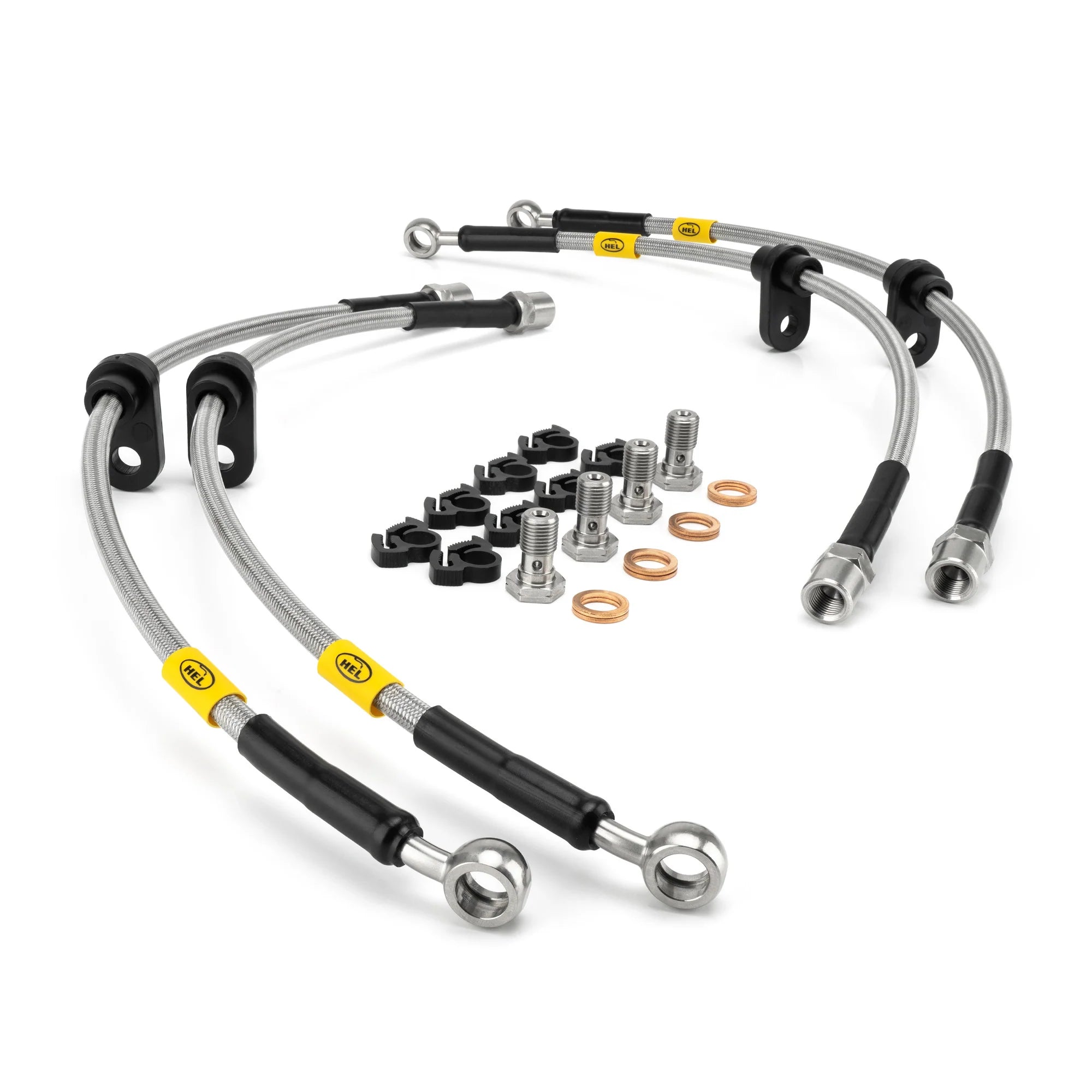 Hel Performance Stock Replacement Stainless Steel Braided Brake Line Kit For Vw  Jetta 280 Frt 272 Rear Caliper